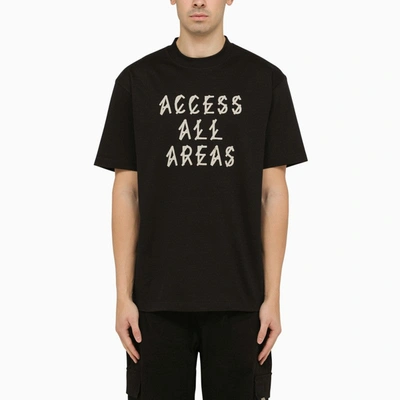 Shop 44 Label Group Aaa Print Black Crew-neck T-shirt Men