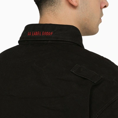 Shop 44 Label Group Back Denim Shirt Jacket Men In Black