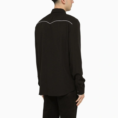 Shop Balmain Black Shirt With Contrasting Arrows Men