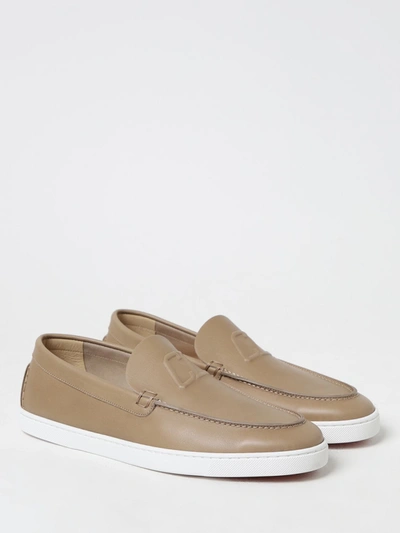 Shop Christian Louboutin Loafers Men Beige Men In Cream