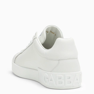 Shop Dolce & Gabbana Dolce&gabbana Portofino White Low Trainer Men