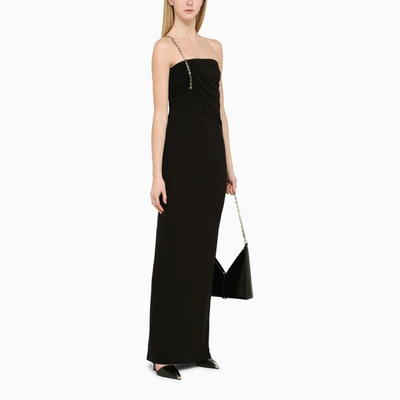 Shop Givenchy Black Bustier Dress With G Chain Women