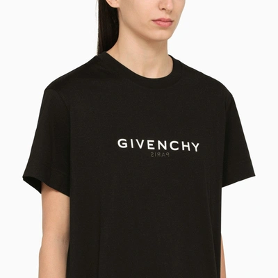 Shop Givenchy Black Crew-neck T-shirt With Logo Women