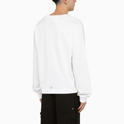 Shop Givenchy Black Logoed Crew-neck Sweatshirt Men In White