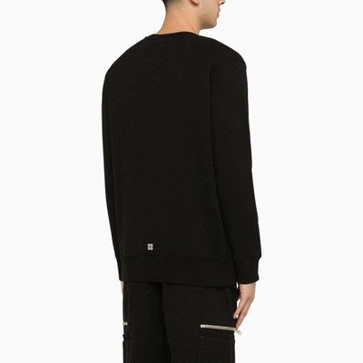 Shop Givenchy Black Logoed Crew-neck Sweatshirt Men