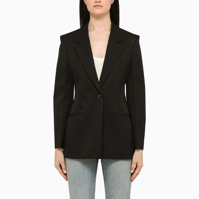 Shop Givenchy Black Wool Fitted Blazer Women