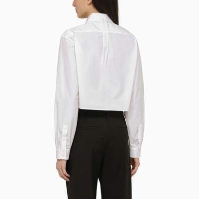 Shop Givenchy Short White Cotton Shirt Women