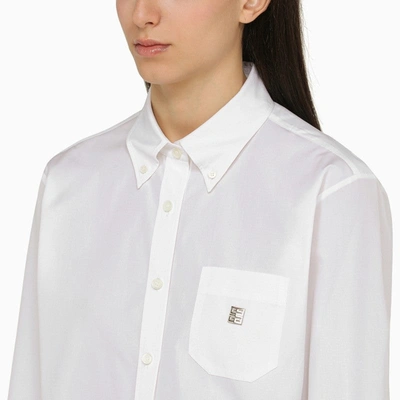 Shop Givenchy Short White Cotton Shirt Women