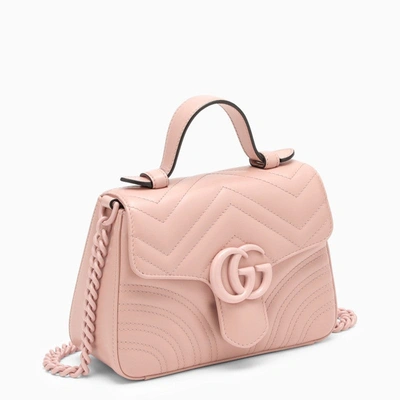 Shop Gucci Gg Marmont Pink Leather Mini Handbag Women