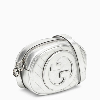 Shop Gucci Blondie Mini Shoulder Bag Silver Women