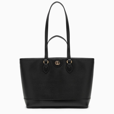 Shop Gucci Ophidia Black Leather Mini Shopping Bag Women
