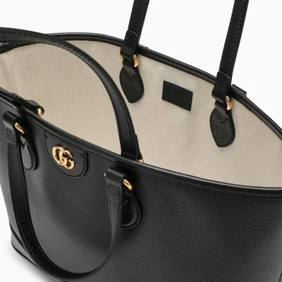 Shop Gucci Ophidia Black Leather Mini Shopping Bag Women