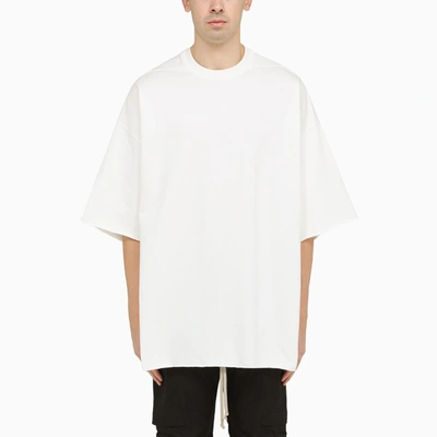 Shop Rick Owens Tommy T White Oversize T-shirt In Cotton Men In Gray