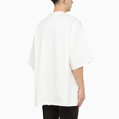 Shop Rick Owens Tommy T White Oversize T-shirt In Cotton Men In Gray