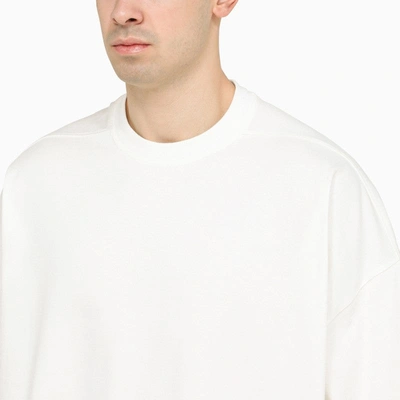 Shop Rick Owens Tommy T White Oversize T-shirt In Cotton Men In Gray