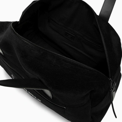 Shop Saint Laurent Black Duffle Bag With Logo Men