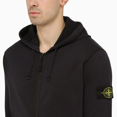 Shop Stone Island Navvy Blue Zip/cardigan Sweatshirt With Logo Men