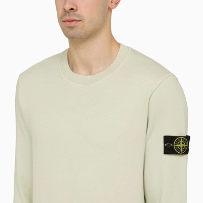 Shop Stone Island Pistachio Sweatshirt With Logo Men In Multicolor