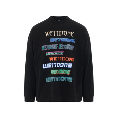 Shop We11 Done Multi Logo Long Sleeve T-shirt