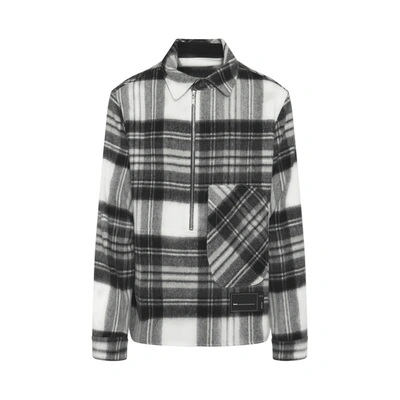 We11 Done Men's Check Anorak Wool Shirt