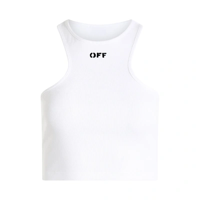 Shop Off-white Off Stamp Rib Rowing Top