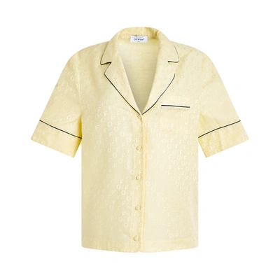 Shop Off-white Pyjama Jacquard Short-sleeves Shirt