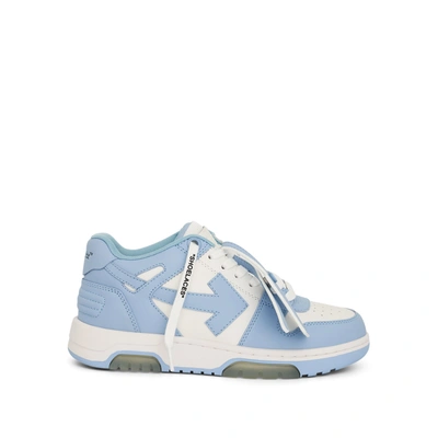 Shop Off-white Out Of Office Calf Leather Sneakers In Colour White/light Blue