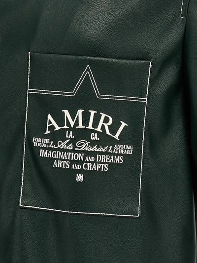 Shop Amiri ' Arts District Camp' Shirt In Green
