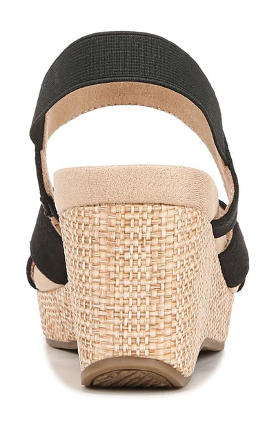Lifestride Danita Slingback Platform Wedge Sandal In Black