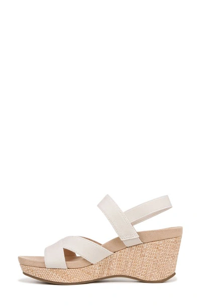 Shop Lifestride Danita Slingback Platform Wedge Sandal In Bone