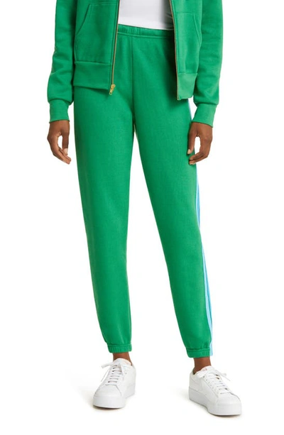 Shop Aviator Nation Stripe Sweatpants In Kelly Green/ Blue