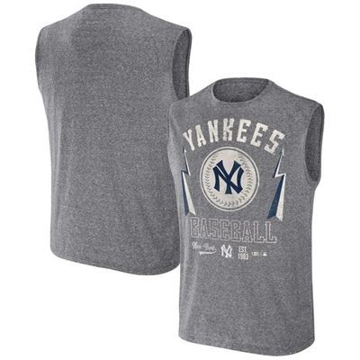 Shop Darius Rucker Collection By Fanatics Charcoal New York Yankees Relaxed-fit Muscle Tank Top