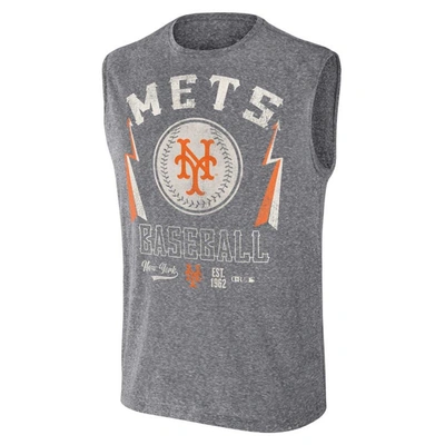 Shop Darius Rucker Collection By Fanatics Charcoal New York Mets Relaxed-fit Muscle Tank Top