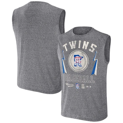 Shop Darius Rucker Collection By Fanatics Charcoal Minnesota Twins Relaxed-fit Muscle Tank Top