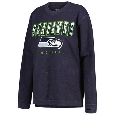 Shop G-iii 4her By Carl Banks College Navy Seattle Seahawks Comfy Cord Pullover Sweatshirt
