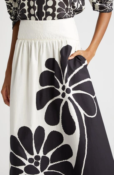 Shop Farm Rio Palermo Floral Maxi Skirt In Off-white
