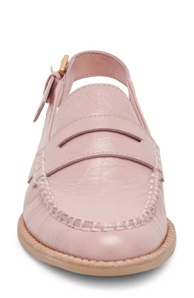 Shop Dolce Vita Hardi Slingback Penny Loafer In Pink Crinkle Patent