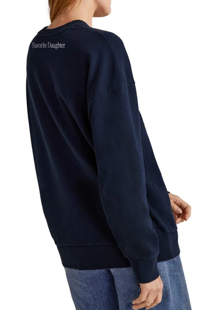 Shop Favorite Daughter Go Sport Sweatshirt In Navy