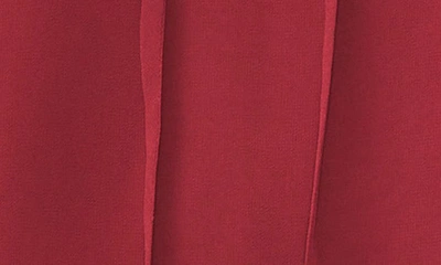 Shop 1.state Flutter Sleeve Split Neck Chiffon Blouse In Deep Red