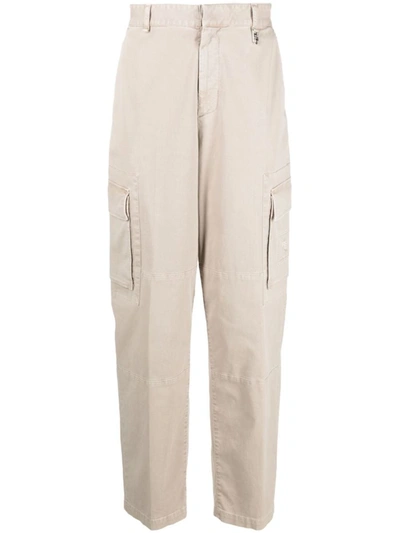 Shop Fendi Pants Clothing In Nude & Neutrals