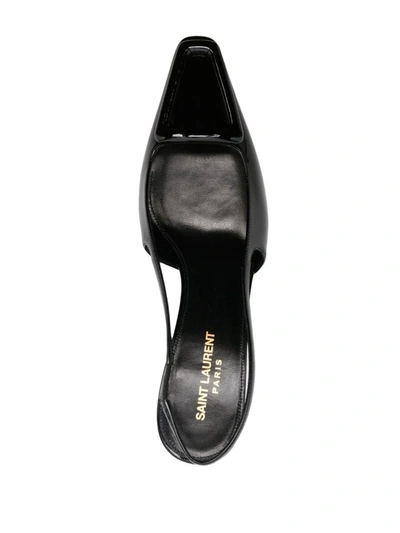 Shop Saint Laurent Sling Back Pumps Shoes In Black