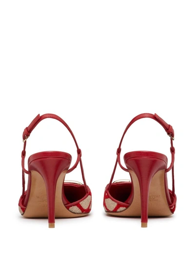 Shop Valentino Garavani Sling Back Pumps Shoes In Red