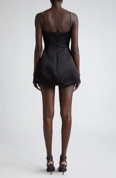 Shop Brandon Maxwell The Lexi Silk Minidress In Black