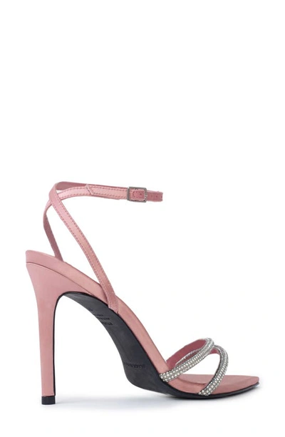 Shop Black Suede Studio Ace Ankle Strap Pointed Toe Sandal In Dusty Rose