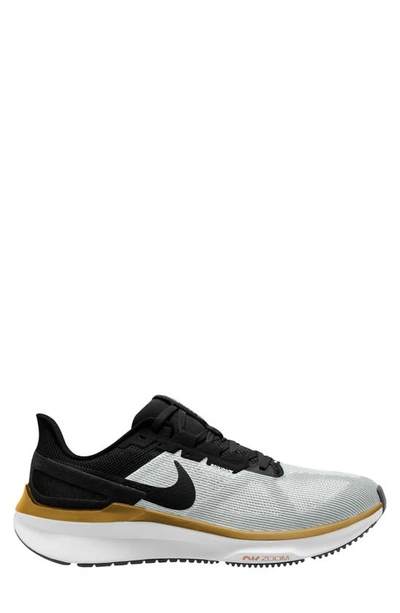 Shop Nike Air Zoom Structure 25 Road Running Shoe In White/ Black/ Platinum Tint