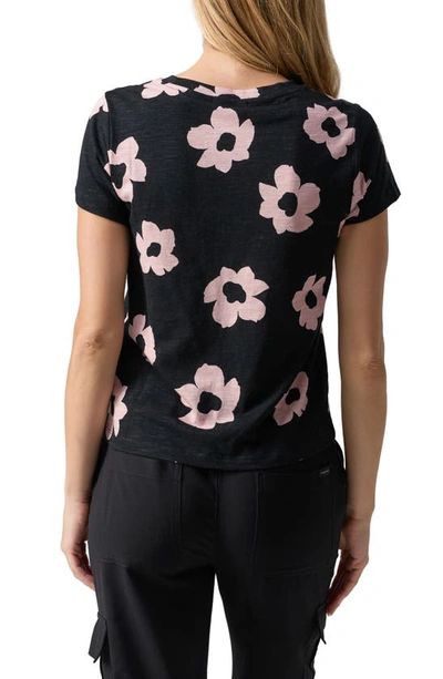 Shop Sanctuary The Perfect Geo Print Cotton Blend Knit Top In Rose Smoke