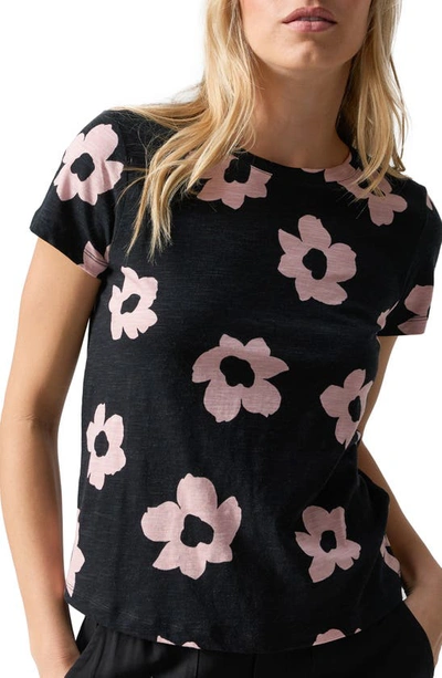Shop Sanctuary The Perfect Geo Print Cotton Blend Knit Top In Rose Smoke