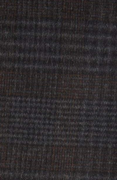 Shop Hart Schaffner Marx Armitage Wool Blend Topcoat In Charcoal/ Espresso