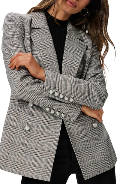 Shop Paige Hollie Double Breasted Blazer In Grey Multi