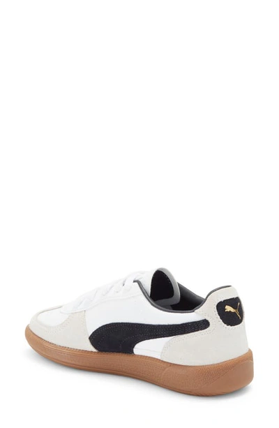 Puma Palermo Leather Sneakers In  White-vapor Gray-gum